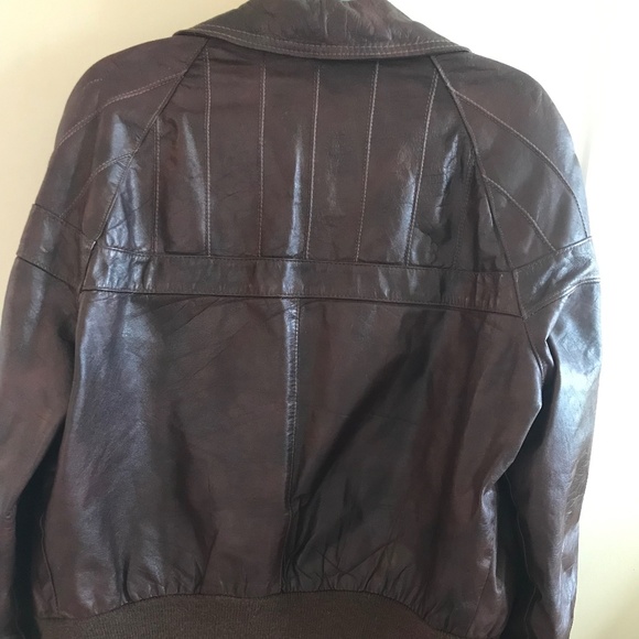 Vintage Leather Bomber Flight Jacket - Picture 2 of 2